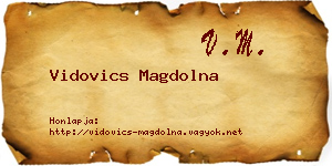 Vidovics Magdolna névjegykártya